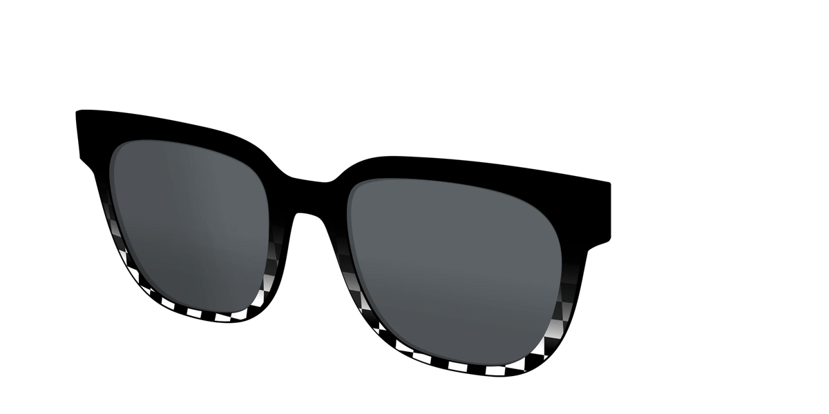 The Polarized Checkerboard Fade Sun Top