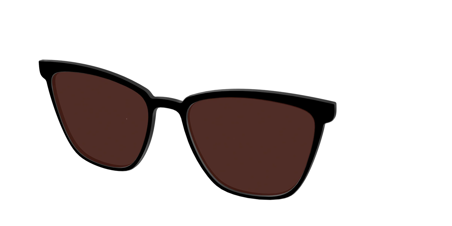 The Black with Brown Golf Lens