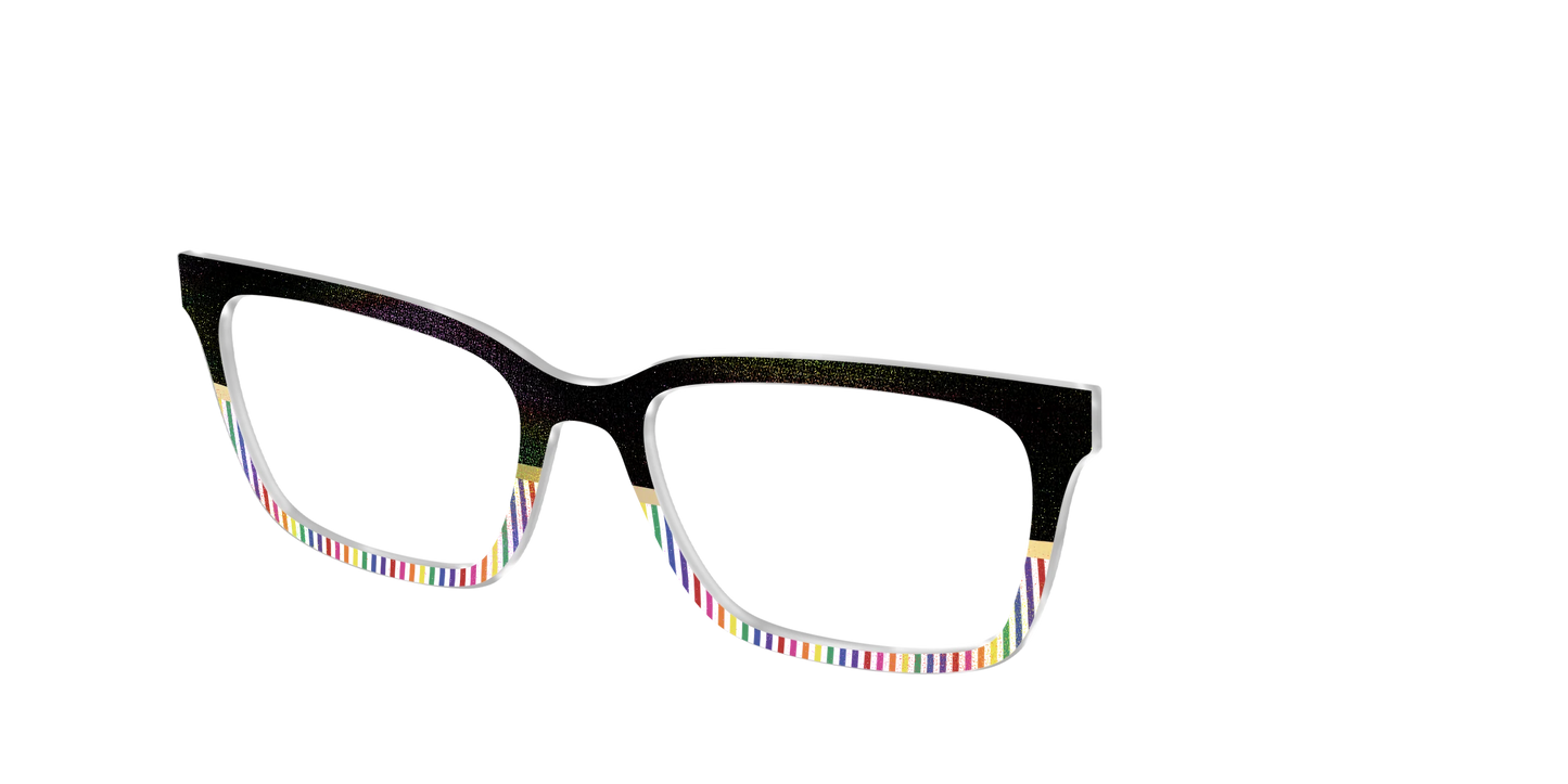 The Chic Pride Stripes Crystal with Gold Foil