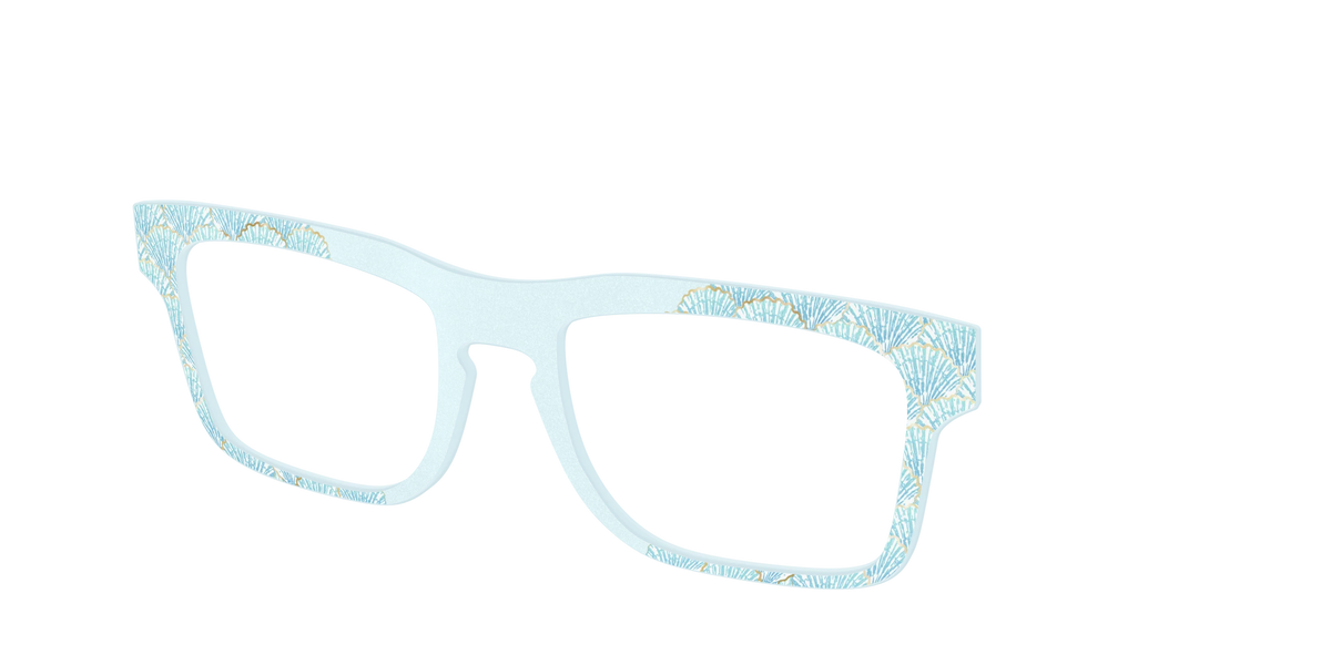 The Aquamarine Shells Shimmer with Gold Foil