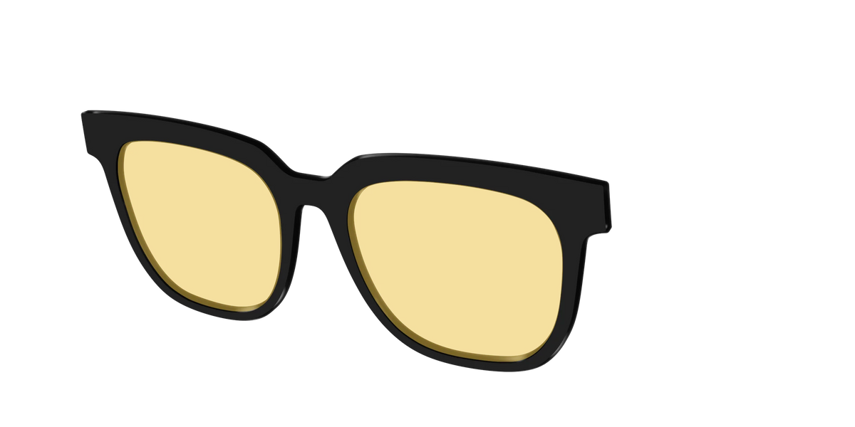 The Black With Citrine Yellow Lens