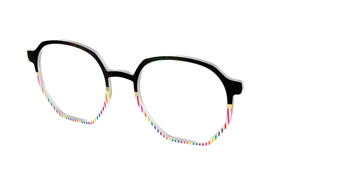 The Chic Pride Stripes Crystal with Gold Foil