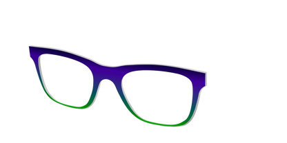 The Ultra Violet to Bright Green Gradient
