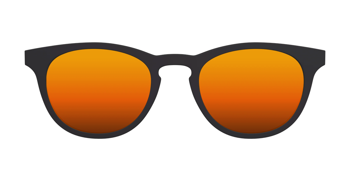 The Polarized Orange Reflective Sun Top