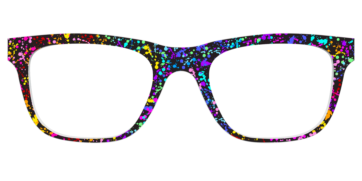 The Rainbow Splatter Black