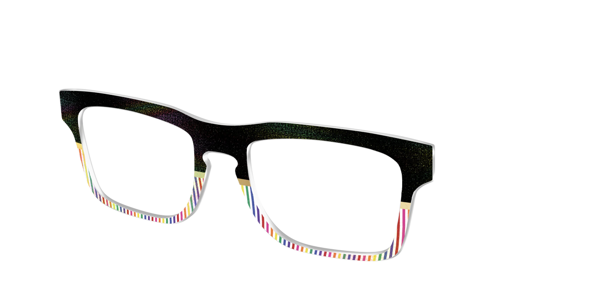 The Chic Pride Stripes Crystal with Gold Foil