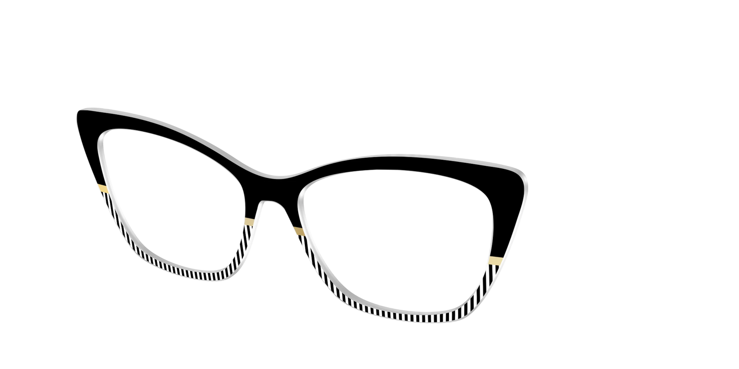 The Chic Stripes Crystal with Gold Foil