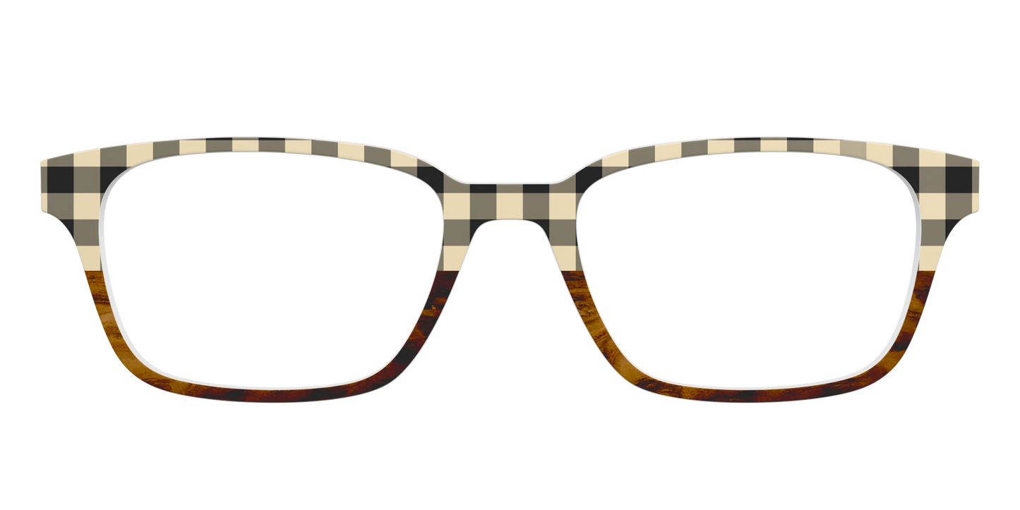 The Ivory Plaid Wood Split