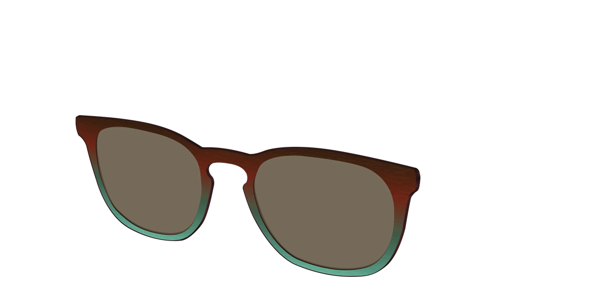 The Polarized Mahogany to Juniper Woodgrain Sun Top