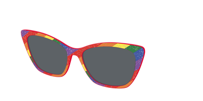 The Polarized Traditional Pride Flag Glitter Sun Top