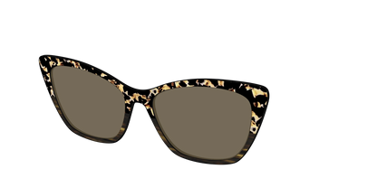 The Polarized Caramel Tortoise Horn Split Sun Top