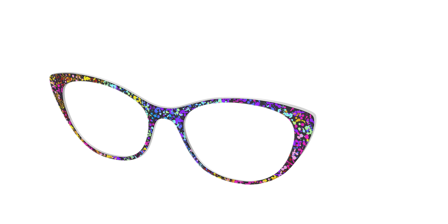 The Rainbow Splatter Black