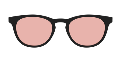 The Black With Coral Pink Lens