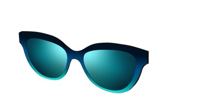 The Polarized Royal Blue to Seafoam Gradient Sun Top