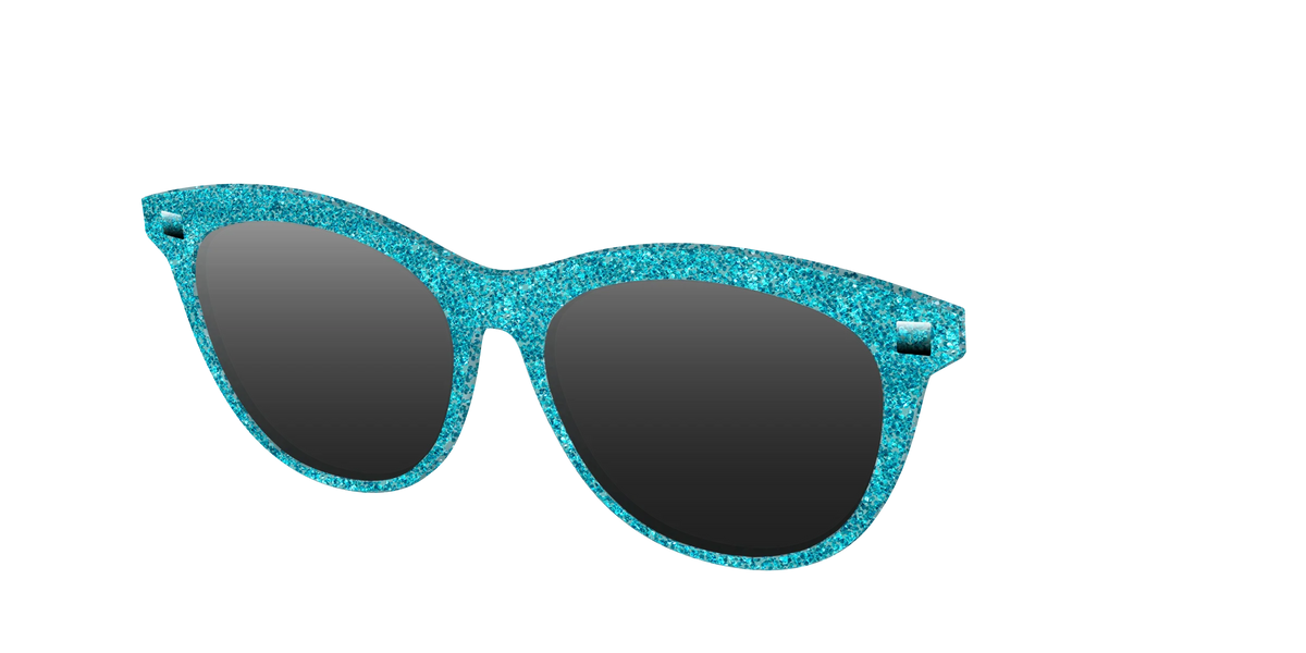 The Polarized Aquamarine Sparkle Sun Top
