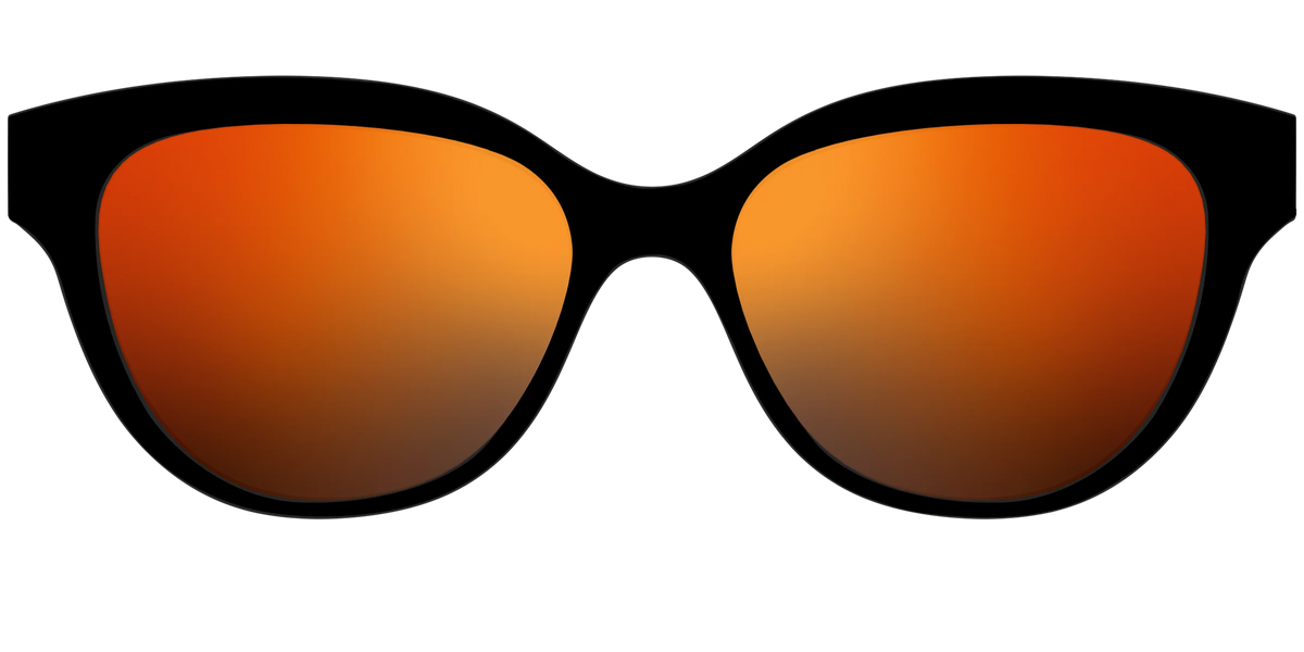 The Polarized Orange Reflective Sun Top