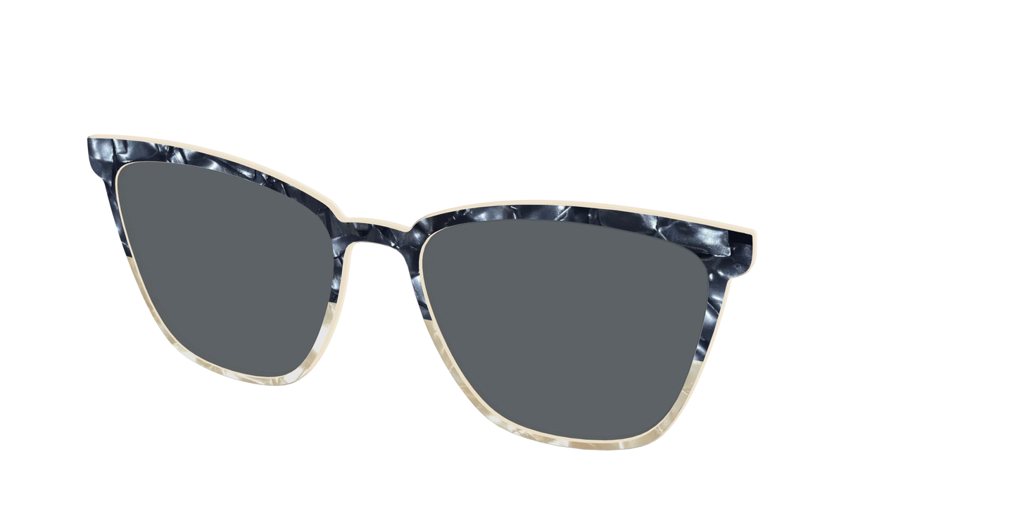 The Polarized Navy to Taupe Pearl Split Sun Top