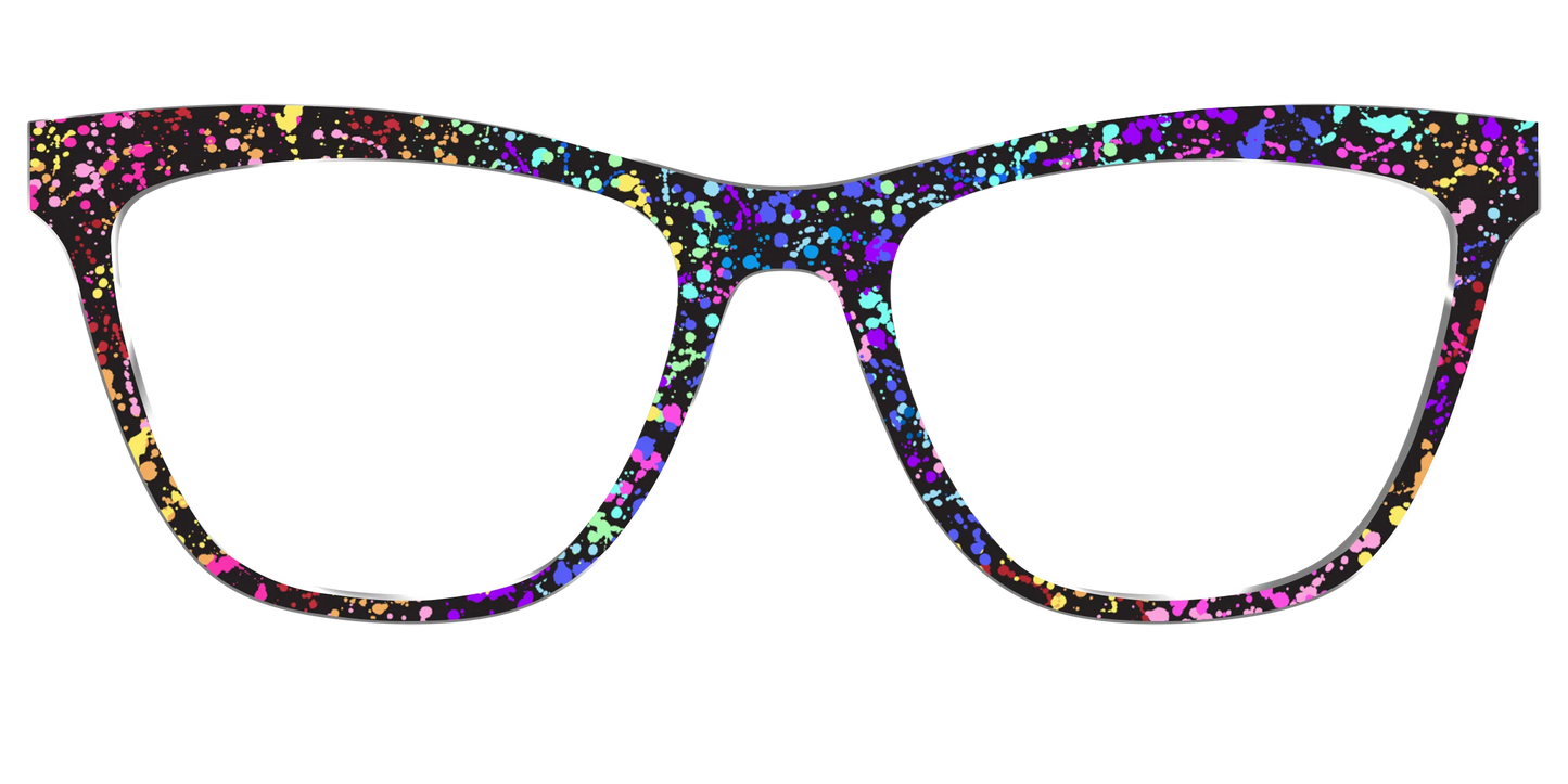 The Rainbow Splatter Black