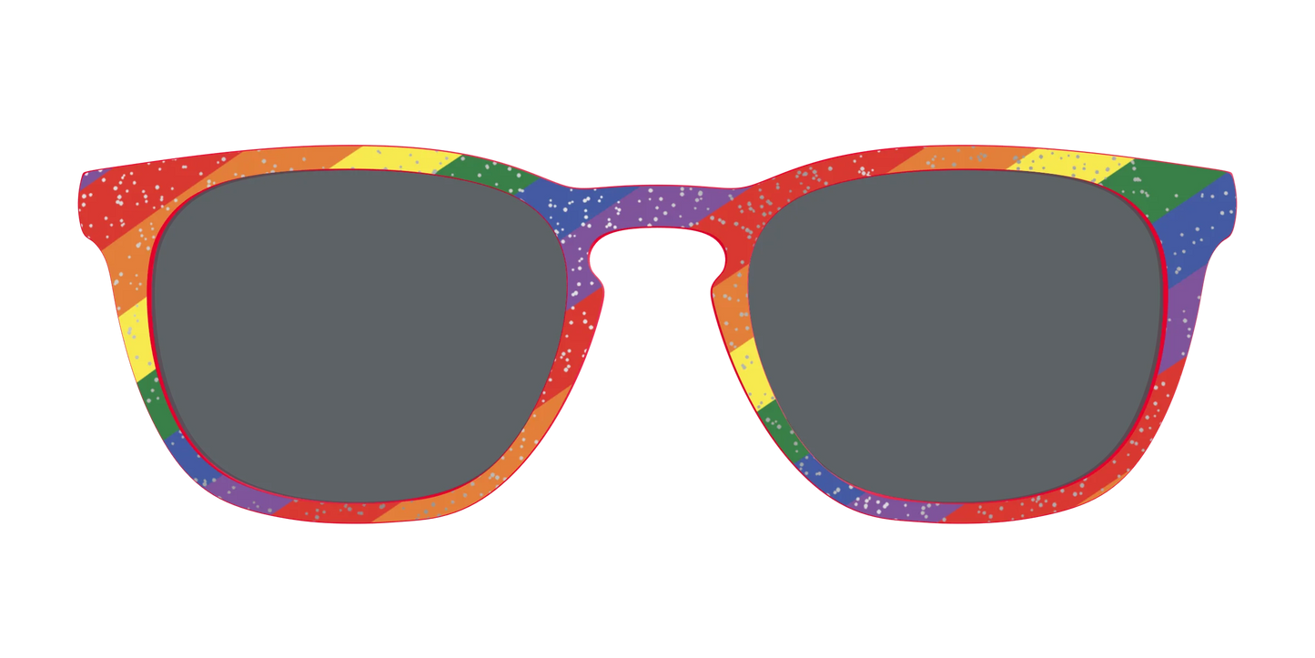 The Polarized Traditional Pride Flag Glitter Sun Top