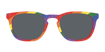 The Polarized Traditional Pride Flag Glitter Sun Top