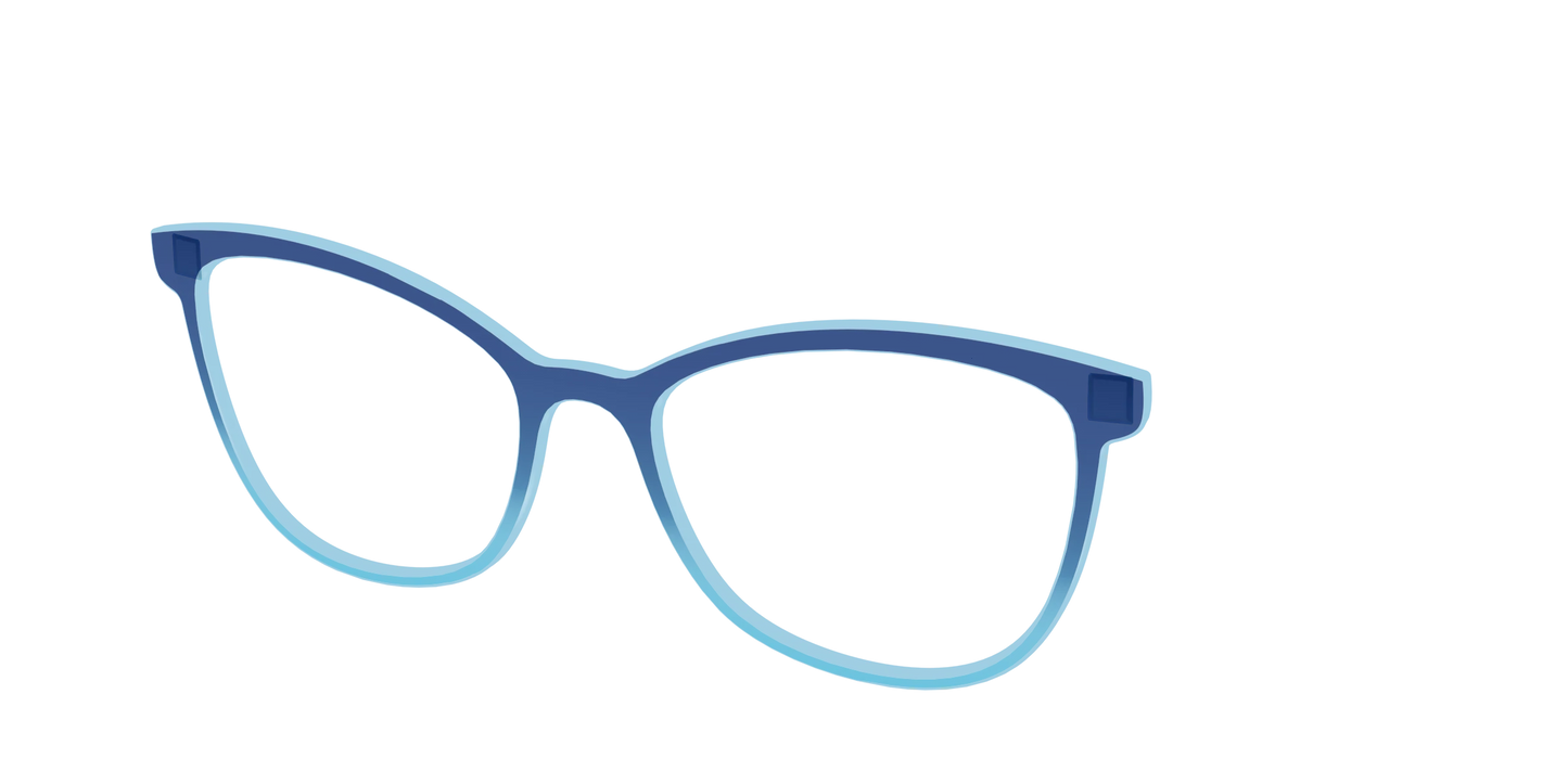 The Indigo to Sky Blue Gradient Crystal