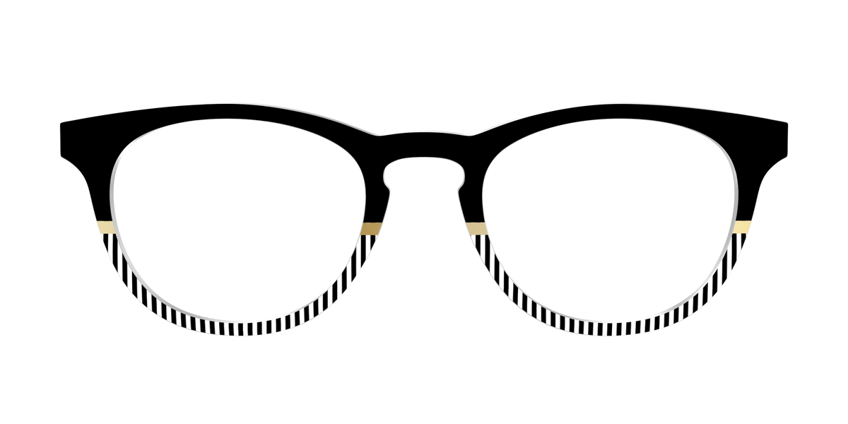 The Chic Stripes Crystal with Gold Foil