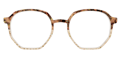 The Khaki Tortoise Crystal Split with Gold Flakes