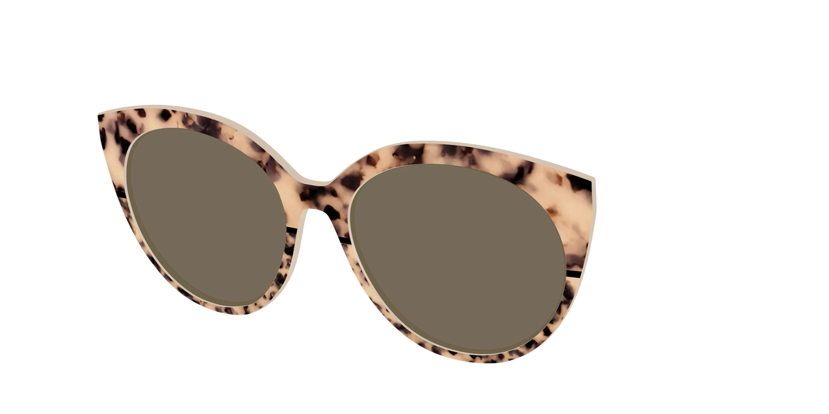 The Polarized Bisque Tortoise Split Sun Top