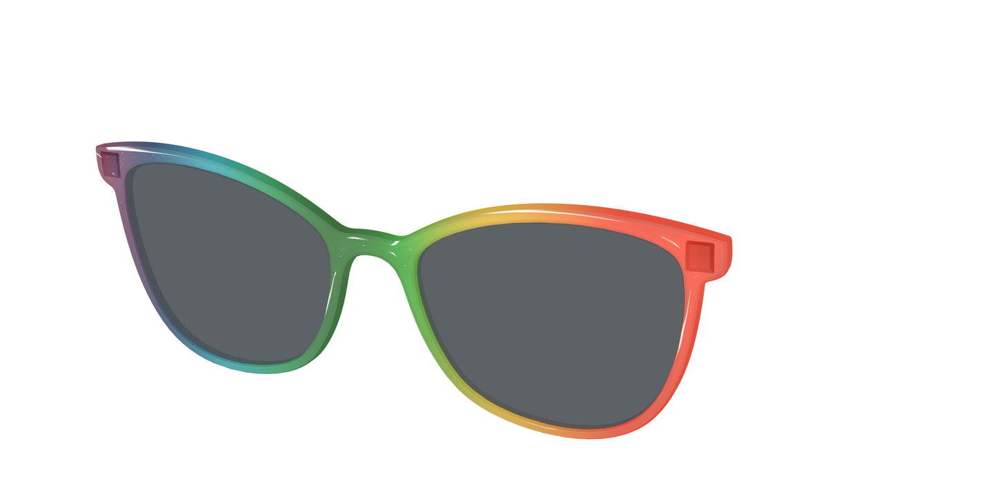 The Polarized Rainbow Gradient Sun Top