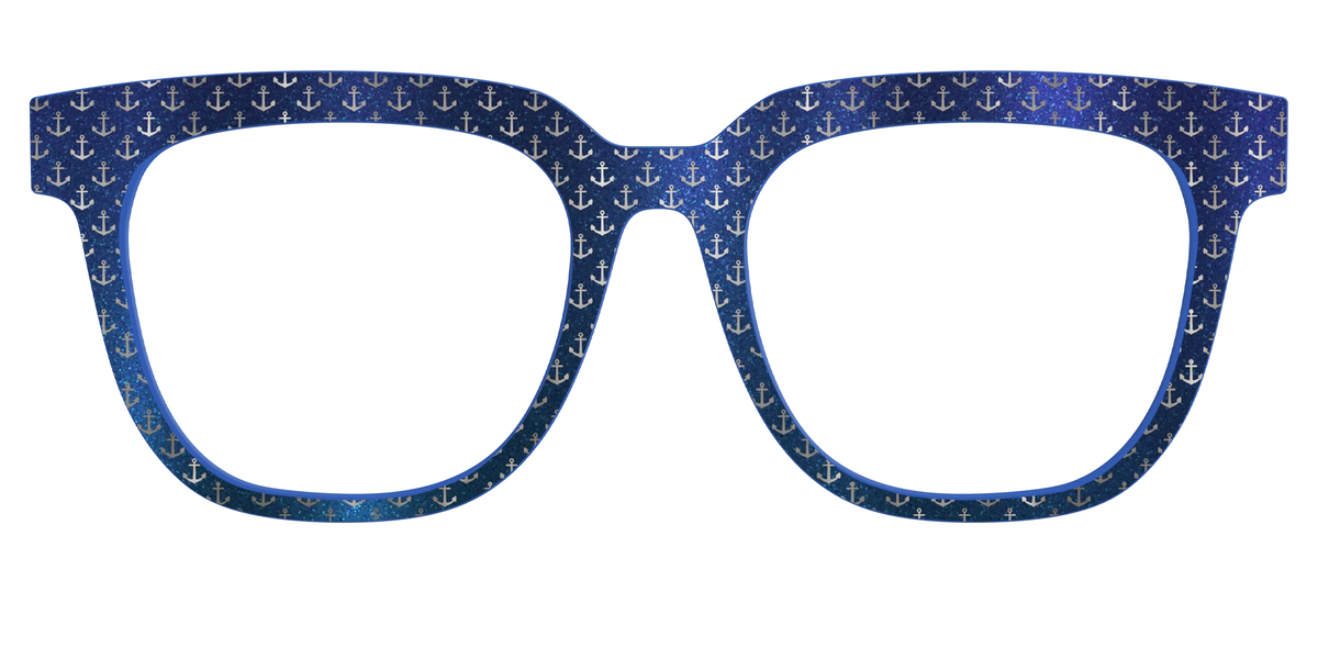 The Blue Shimmer with Silver Foil Anchors