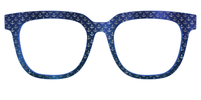 The Blue Shimmer with Silver Foil Anchors