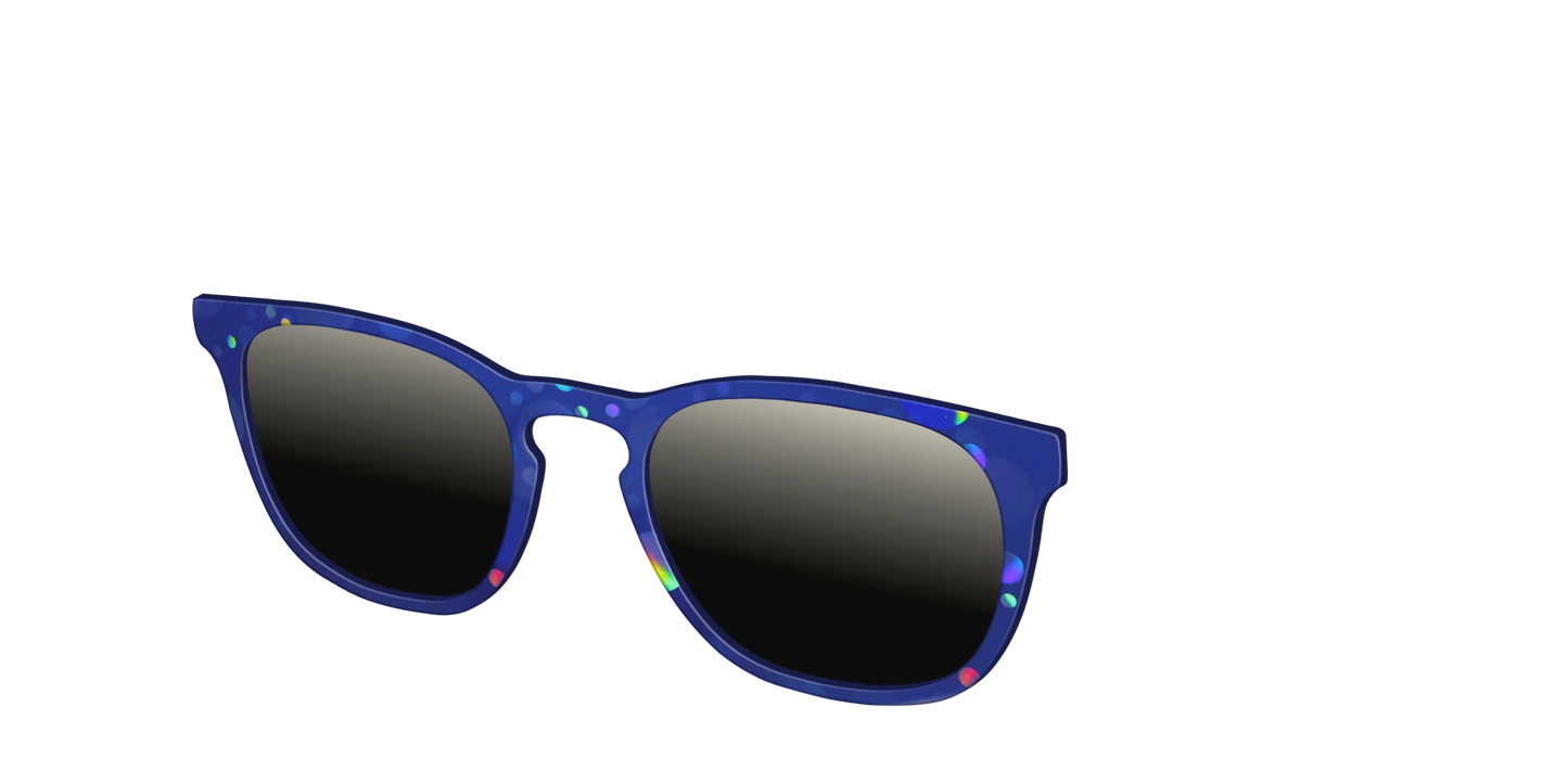 The Polarized Navy Holographic Bubbles Sun Top