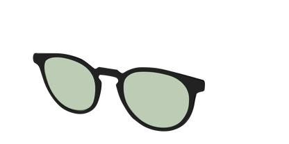 The Black With Sage Green Lens
