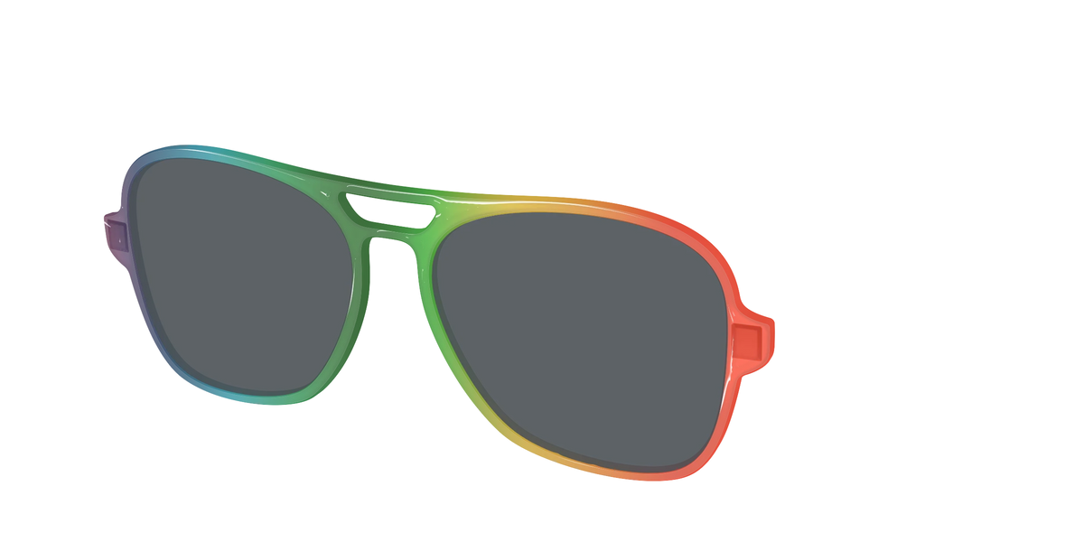 The Polarized Rainbow Gradient Sun Top
