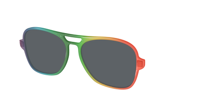 The Polarized Rainbow Gradient Sun Top