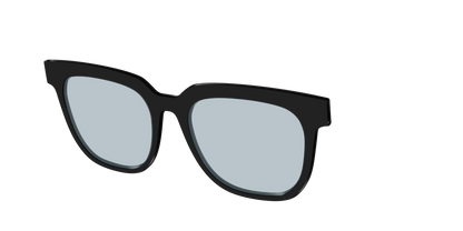 The Black With Slate Blue Lens