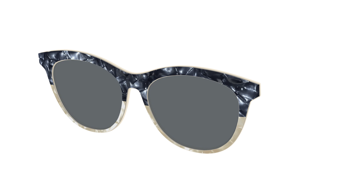 The Polarized Navy to Taupe Pearl Split Sun Top