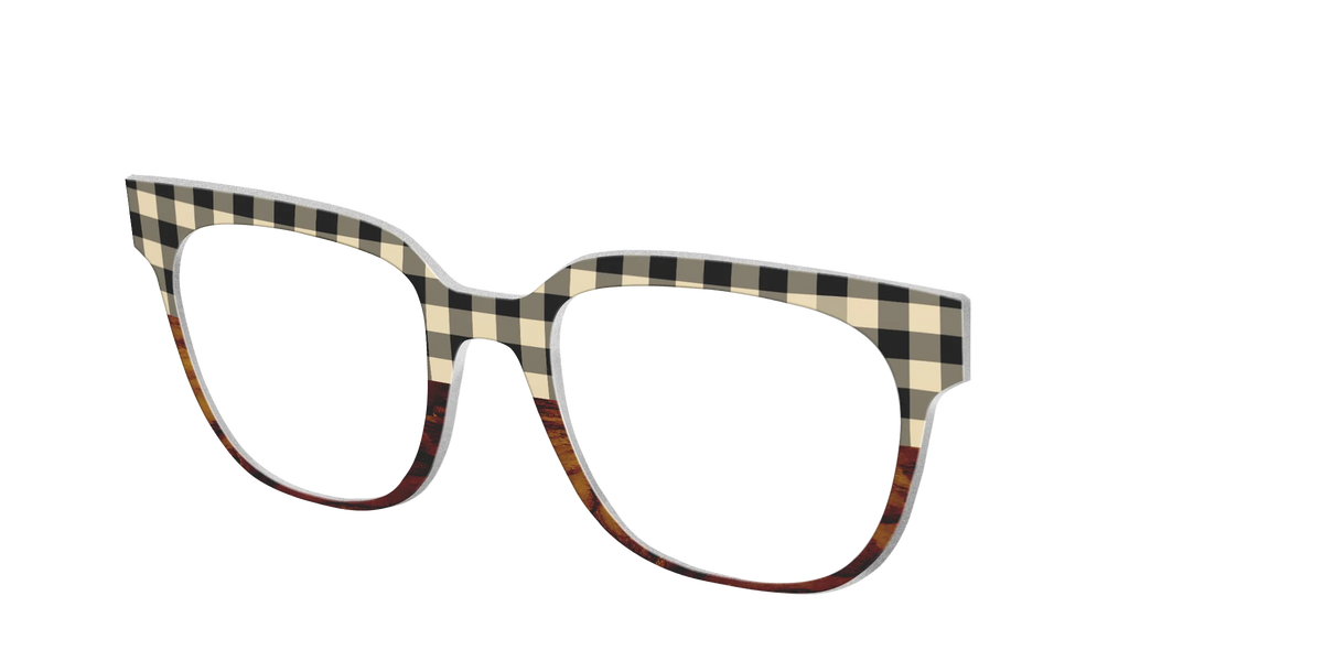 The Ivory Plaid Wood Split
