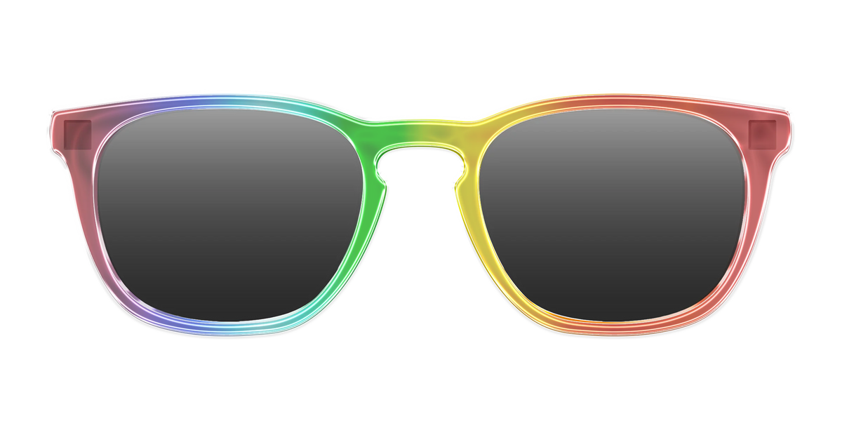 The Polarized Rainbow Gradient Sun Top