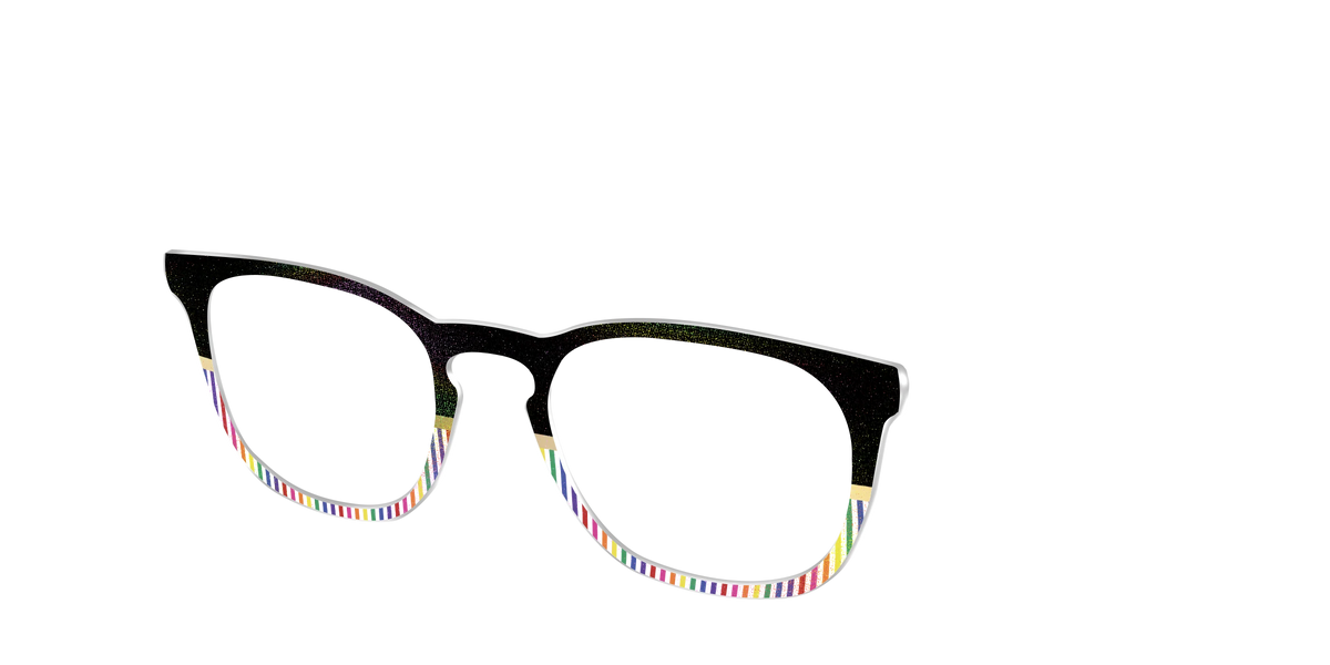 The Chic Pride Stripes Crystal with Gold Foil
