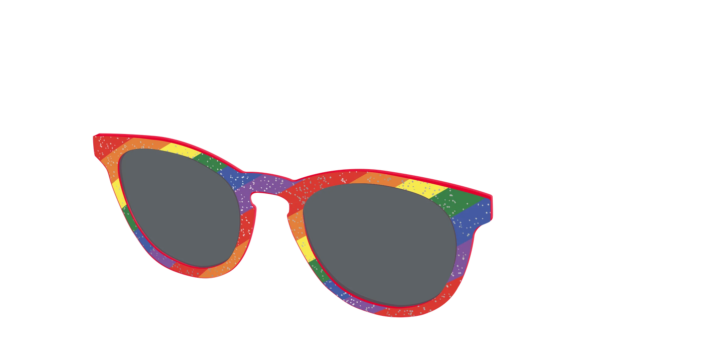 The Polarized Traditional Pride Flag Glitter Sun Top