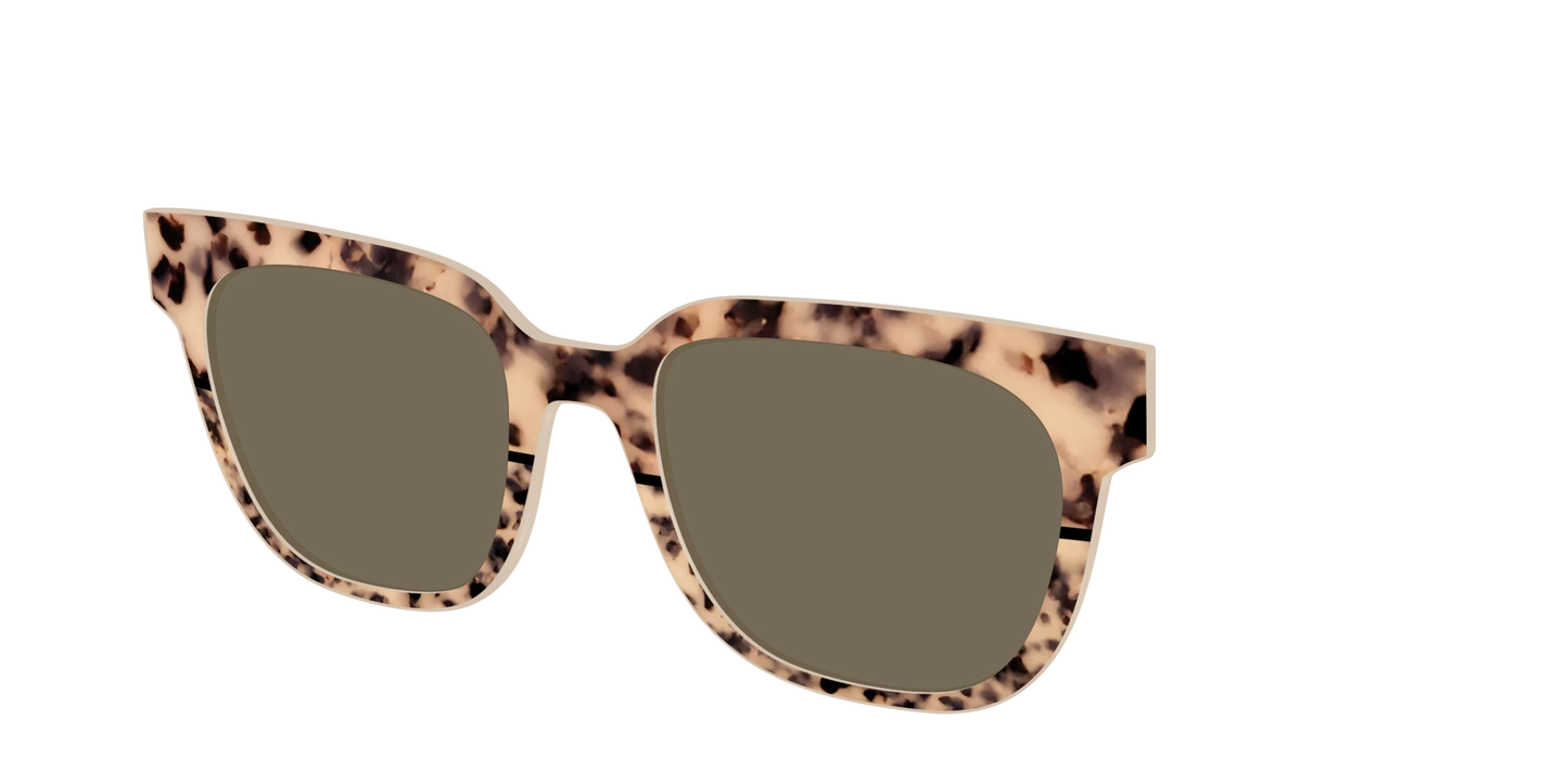 The Polarized Bisque Tortoise Split Sun Top