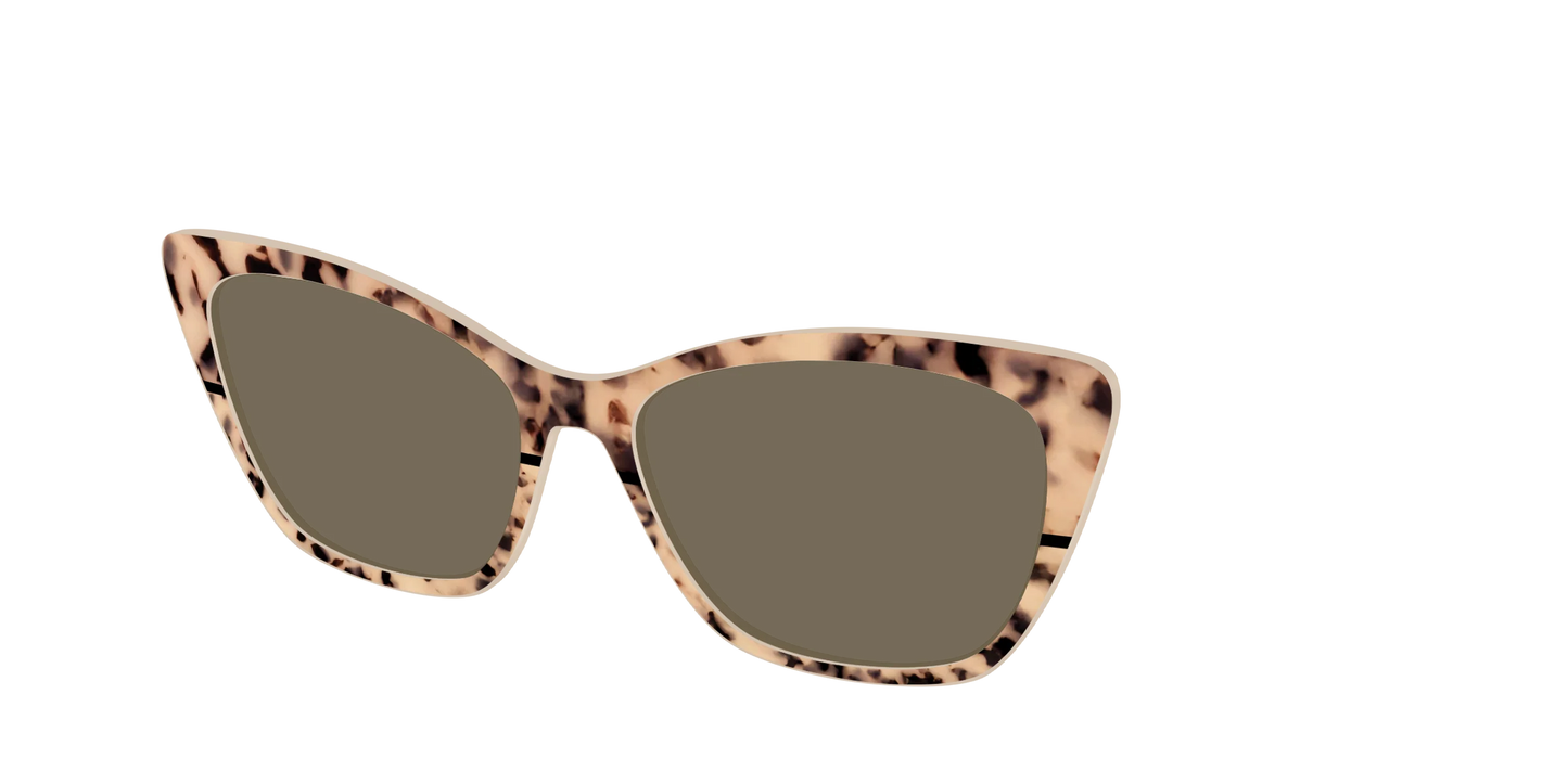The Polarized Bisque Tortoise Split Sun Top