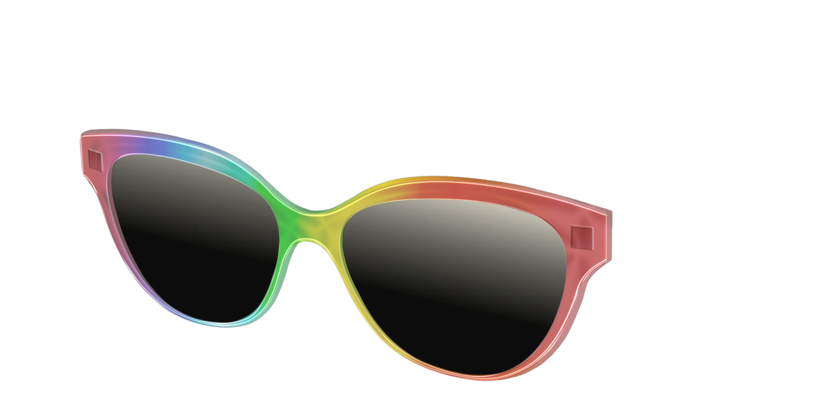 The Polarized Rainbow Gradient Sun Top