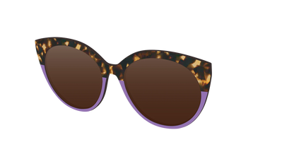 The Polarized Lavender Tortoise Split Sun Top