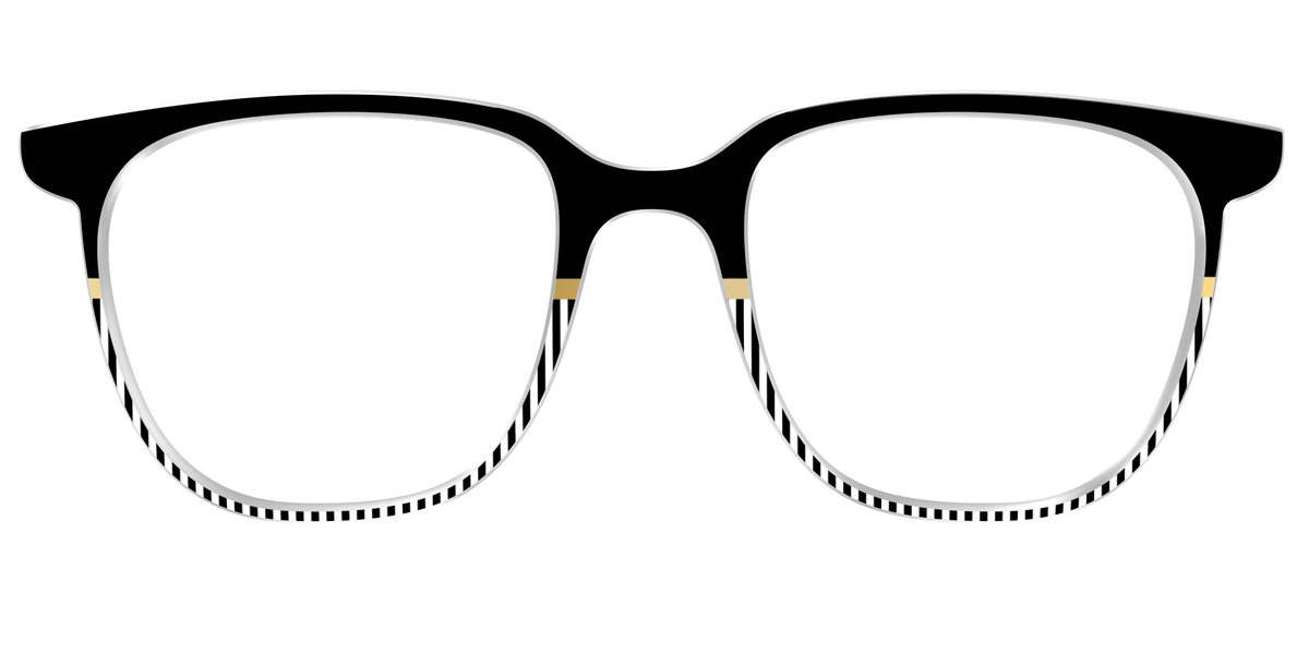 The Chic Stripes Crystal with Gold Foil