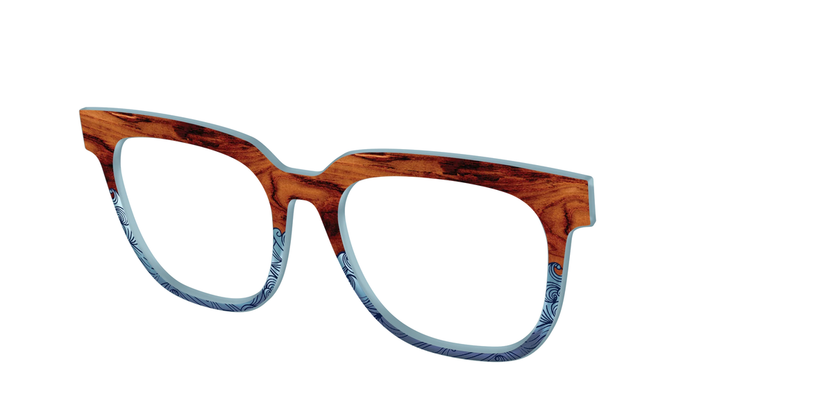 The Blue Wood Waves Crystal