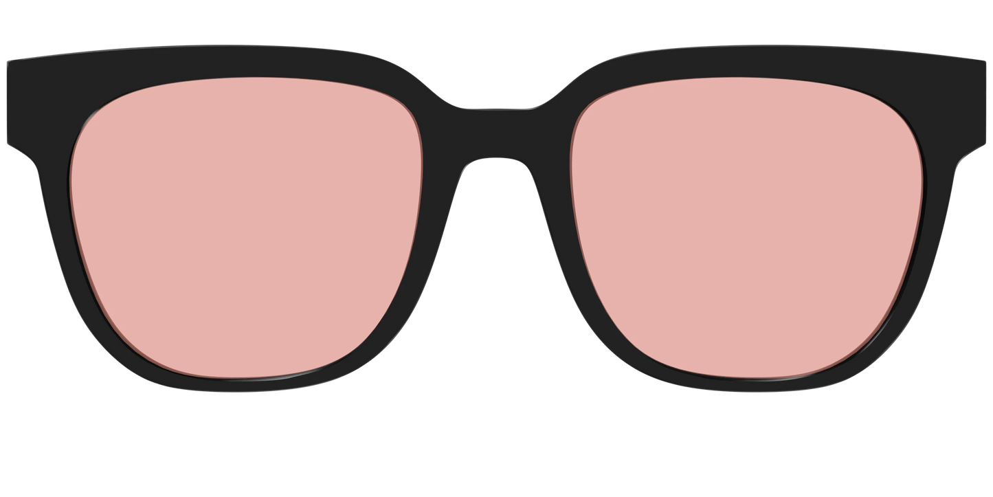 The Black With Coral Pink Lens