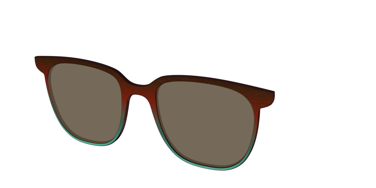 The Polarized Mahogany to Juniper Woodgrain Sun Top