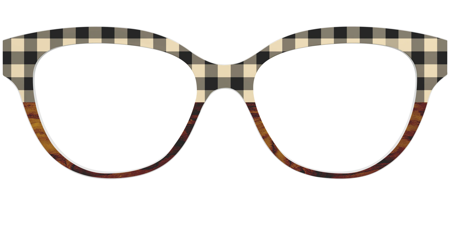 The Ivory Plaid Wood Split